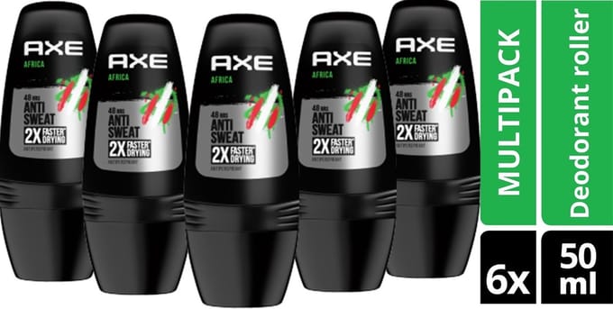 Axe Deo Roll-on – Africa Dry 50 ml - 6 stuks