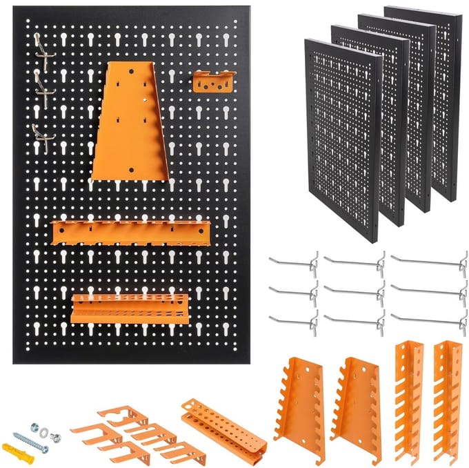 Wandgereedschapsorganizer 160x60cm met geperforeerde panelen en haken