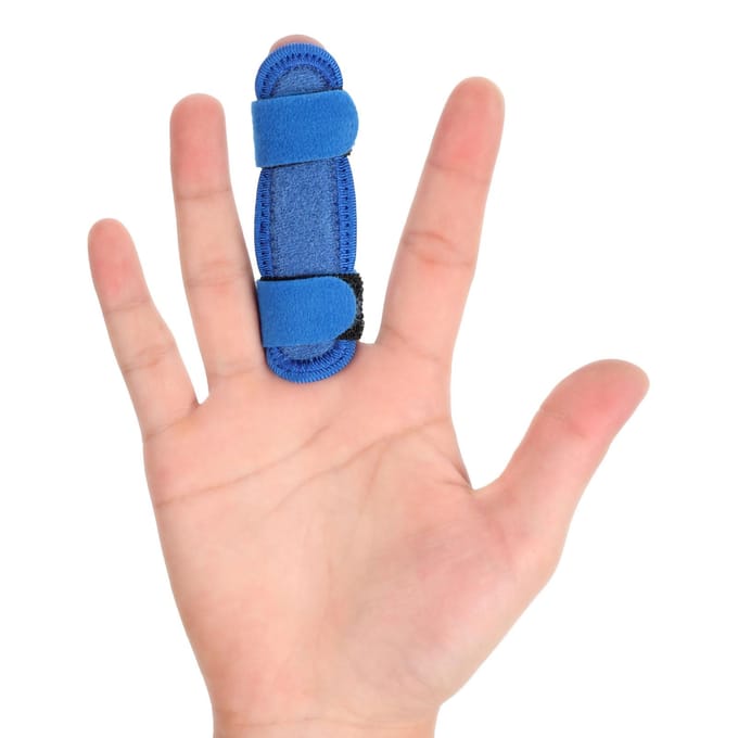 Nouvelle Attelle de Doigt Gâchette Protecteur de Doigt Bleu avec Correcteur de Doigt en Acier blue