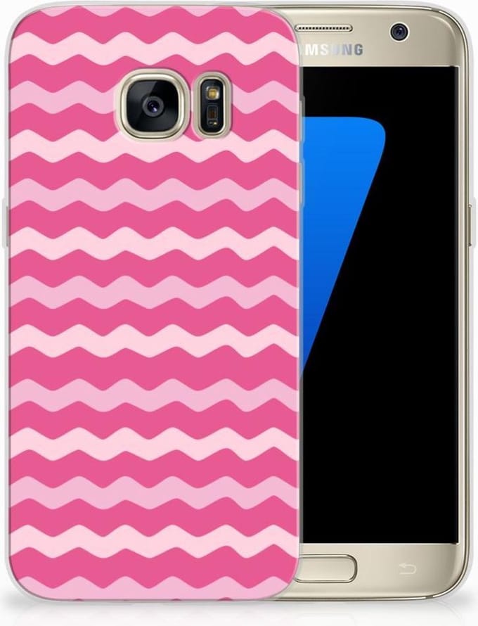 Samsung Galaxy S7 TPU bumper Waves Pink