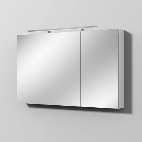Sanipa Reflection mirror cabinet MILLA 120 with LED top light, middle door, stop right