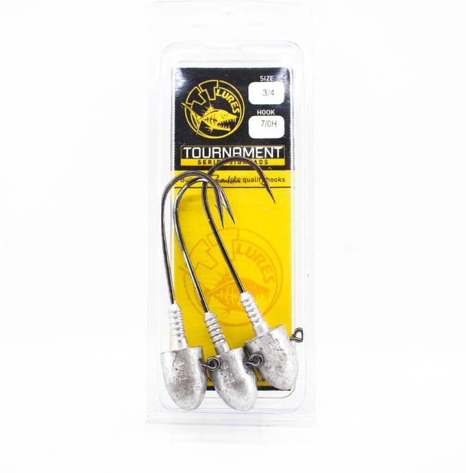 Tackle Tactics TT Tournament Tête plombée 3/4 oz 7/0H 3/paquet (5828) yellow