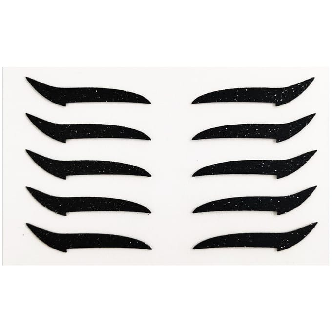 1 Vel Oogpotlood Print Tattoo Sticker zwart