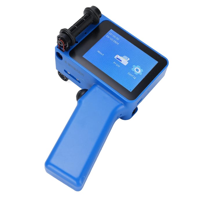 Draagbare Inkjet Printer Pistool Klein Draagbaar met HD LED 4.3in Touchscreen Zonder Cartridge 12.7mm black
