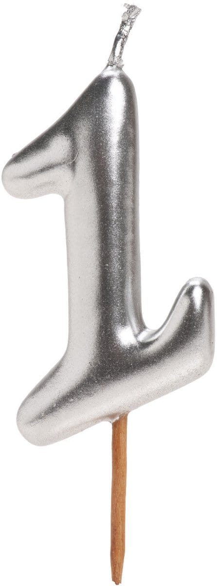 Dekora Silver Comic Birthday Candle - 1