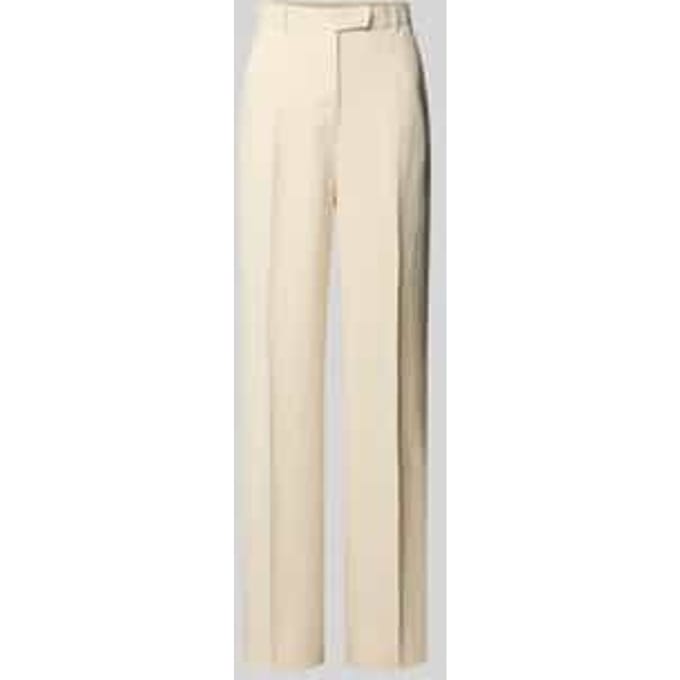 Straight leg linnen broek met persplooien, model 'CORDOVA'