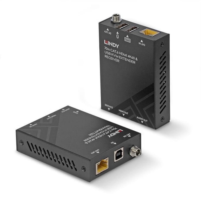 Lindy 70m Cat.6 HDMI 4K60 USB and Audio KVM Extender