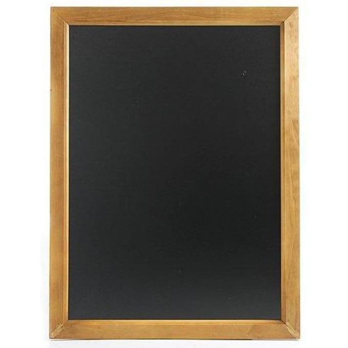 HENDI Muurkrijtbord – Houten lijst – 600x800 mm – Inclusief bevestigingshaken – Zwart