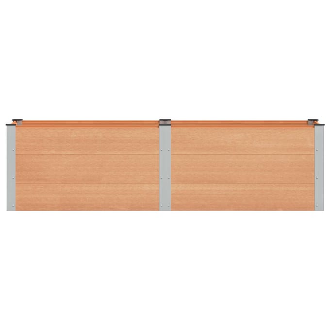 vidaXL - Verhoogde - plantenbak - Bruin - 200 - x - 50 - x - 54 - cm - WPC - en - Aluminium