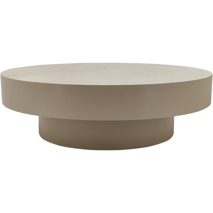 PTMD - Salontafel Corfu - Beige - 90x90x27cm