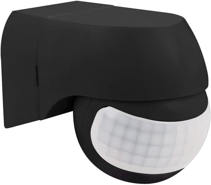 LED Bewegingsmelder buiten muur opbouw zwart IP44