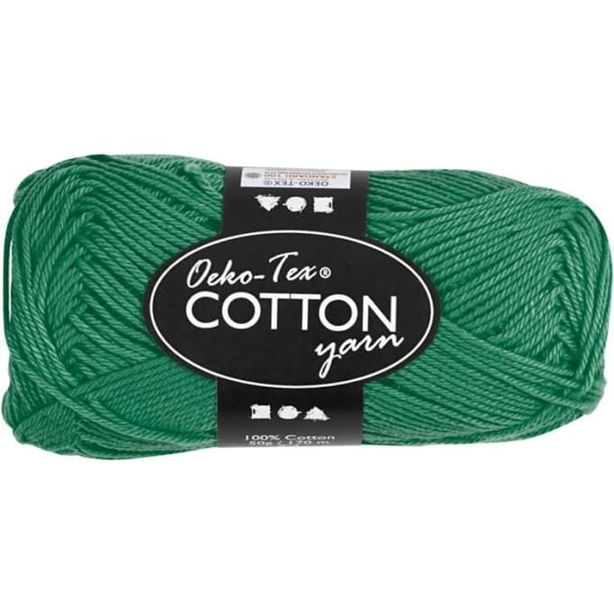 Creativ Company Cotton yarn Donkergroen 50gr 170m