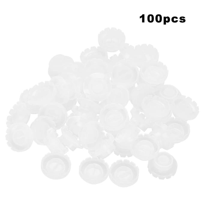 100 stuks Wegwerp Wimper Ringhouder Wimperverlenging Lijm Lijmstandaard white