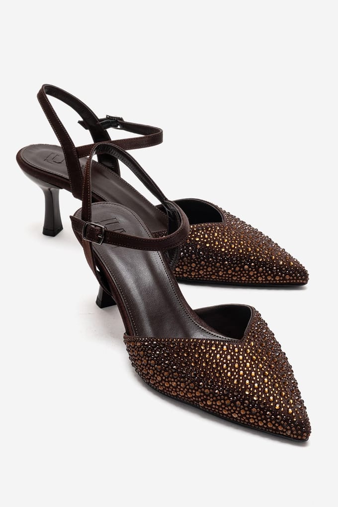 Vilka Verfraaide Slingback Kitten Heel Pumps