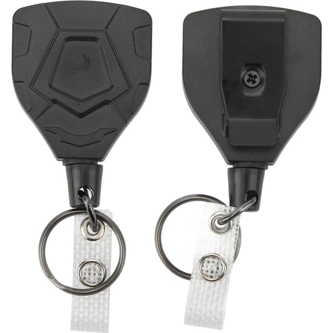2PCS Boucle de Clé Corde Haute Élasticité Acier Inoxydable Résistant à l'Usure Porte-Clés Rétractable à Tirage pour black