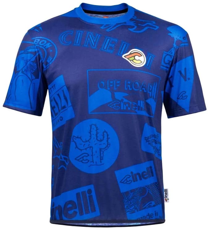 Cinelli Gravel Tech T-shirt Met Korte Mouwen Blauw M Man