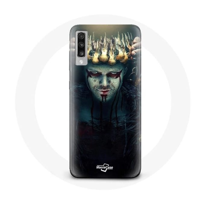 Coque pour Samsung Galaxy A50 - MANIACASE - Vikings Ragnar Lothbrok - Souple - Noir - Mixte