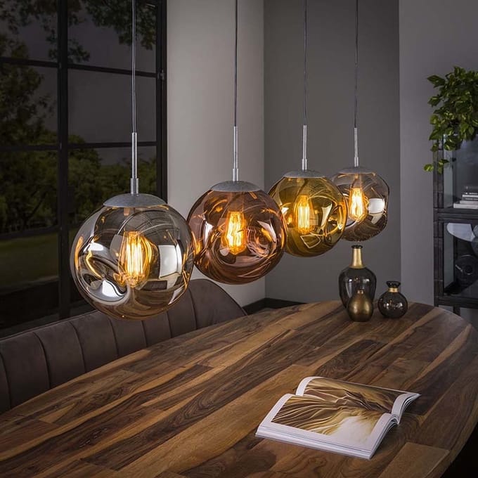 Dimehouse Hanglamp Ada 4-lichts 4-lichts - Zilver - Design
