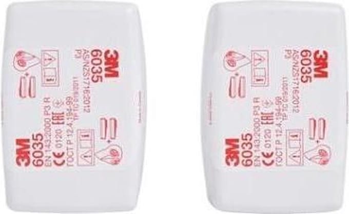 Stoffilter 3M 6035 P3 R met weinig ademweerstand