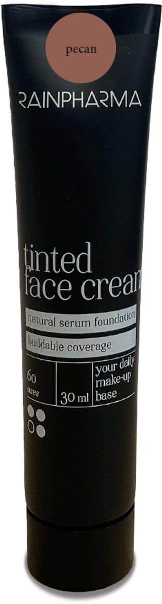 RainPharma Tinted Face Cream – Getinte Dagcrème & Serum Foundation – Natuurlijk & Egaliserend – 30ml – Pecan