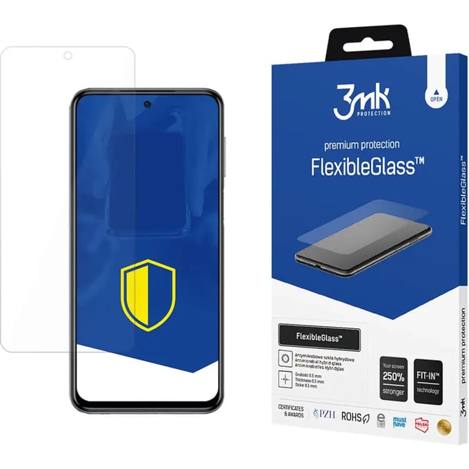 3mk, Screenprotector geschikt voor Redmi Note 9S / Note 9 Pro - Flexible Glass 0.2mm, Transparant