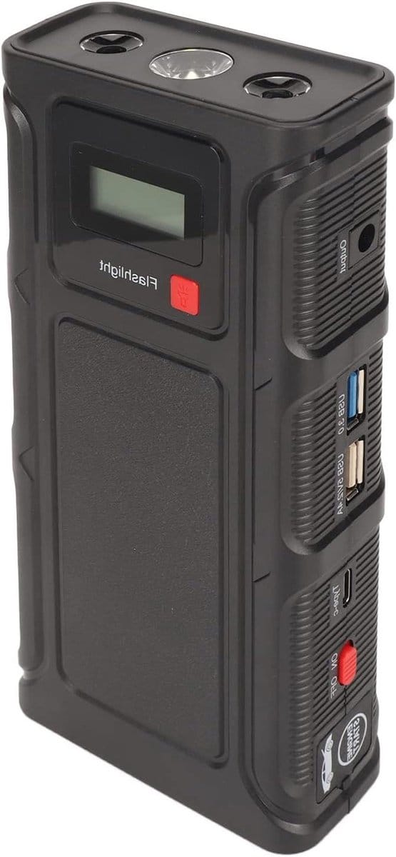 Draagbare Autostarter - Jump Starter - Voertuig Starten - 2000A Piekstroom - 18000 mAh - Zwart