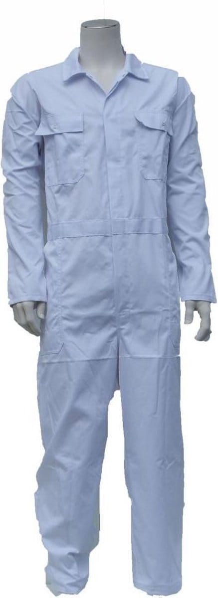 Overall polyester/katoen wit maat 61