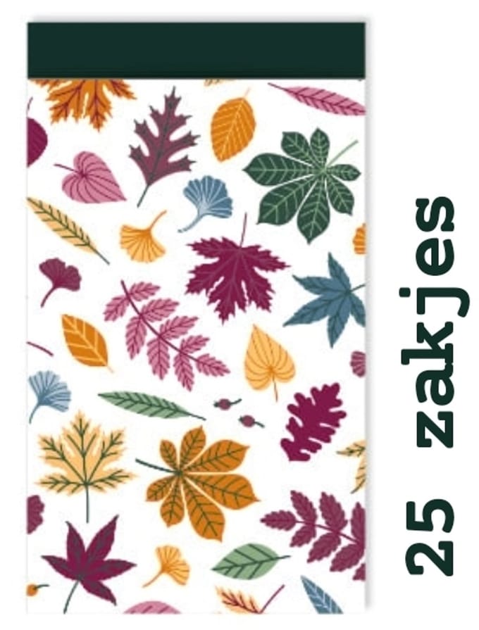 25x Cadeauzakje Herfst 12x19cm