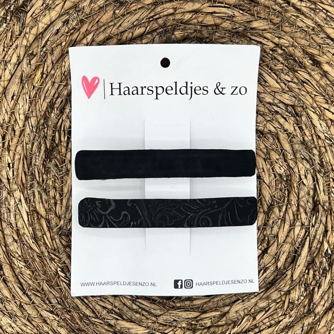 French Barrette - 10 cm speld / clip - meiden - dames - volwassenen - zwart