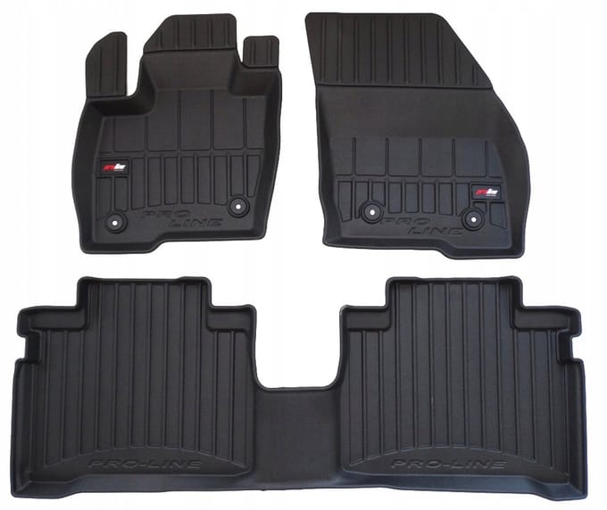 Frogum - 3D Pro-Line - Automatten Set - Geschikt voor FORD Galaxy Mk3 2015-2023 - Hoge Rand 6cm - TPE Rubber