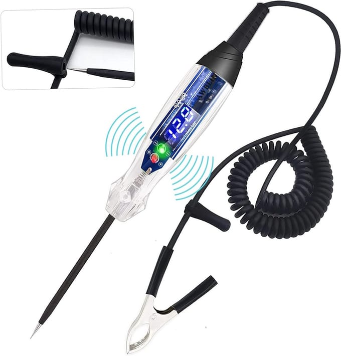 Digitale Auto Zekering Tester 4-60V DC Multimeter LED Spanningsmeter voor Elektrische Circuits