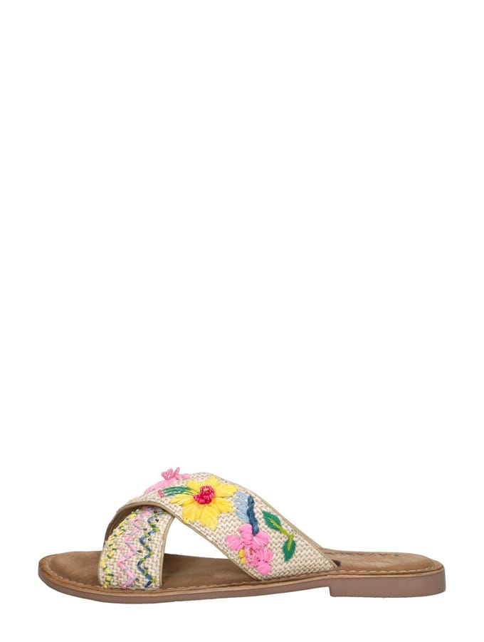 Lazamani - Livia Jute Dames Slippers Beige - Maat 38