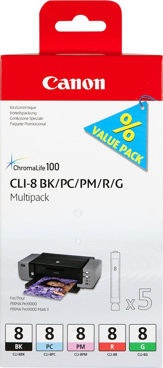 Canon CLI-8 - Inktcartridge BK, PC, PM, R, G