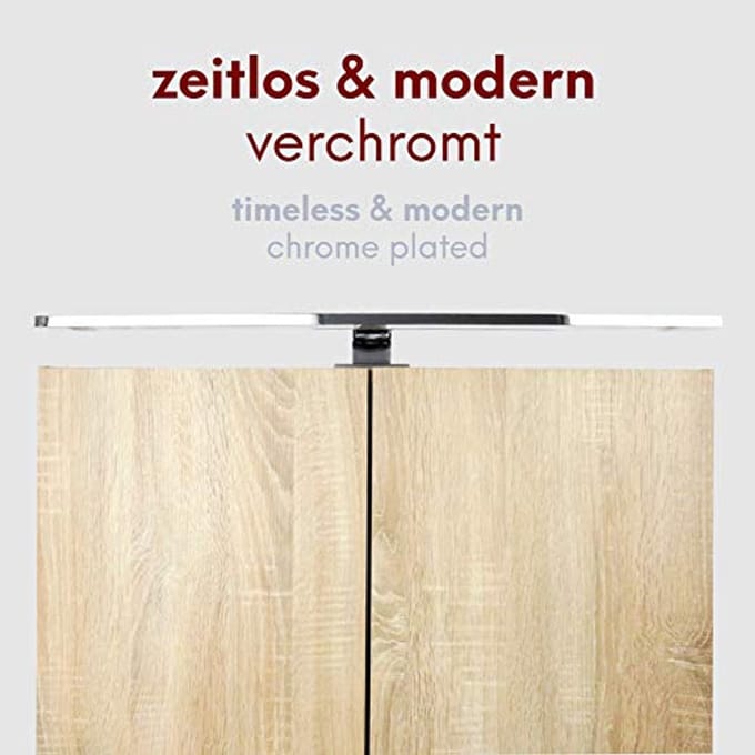 Strak ontworpen LED spiegellamp 600 mm met warm wit licht voor badkamer