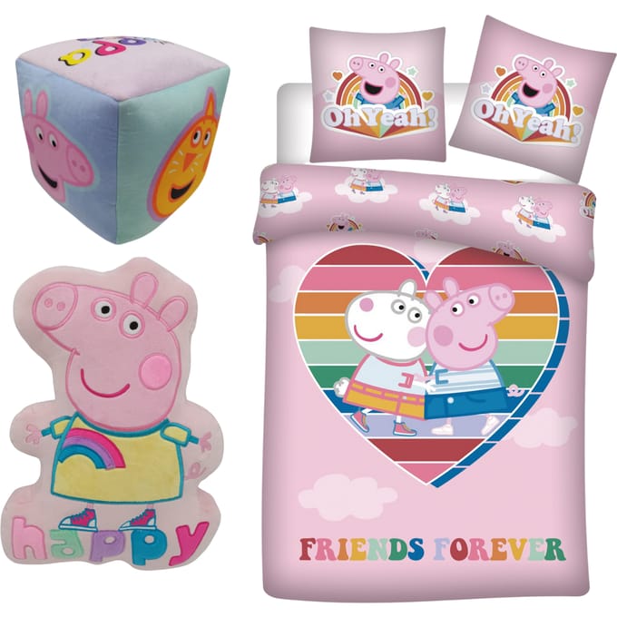Peppa Pig slaapkamerset; dekbedovertreken kussens