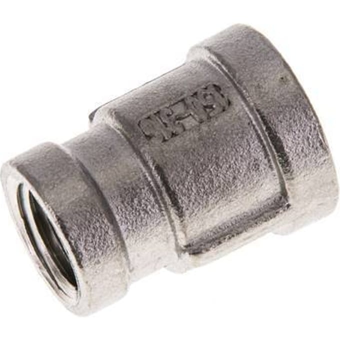 3/8'' NPT x 1/4'' NPT RVS Ronde Sok 16 Bar [2 Stuks]