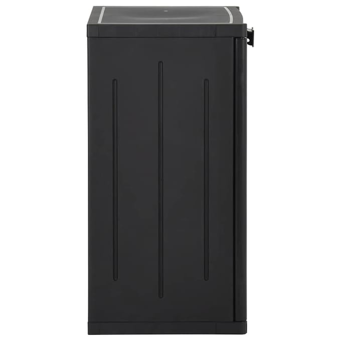 vidaXL - Tuinkast - 65x45x88 - cm - polypropyleen - rattan - zwart