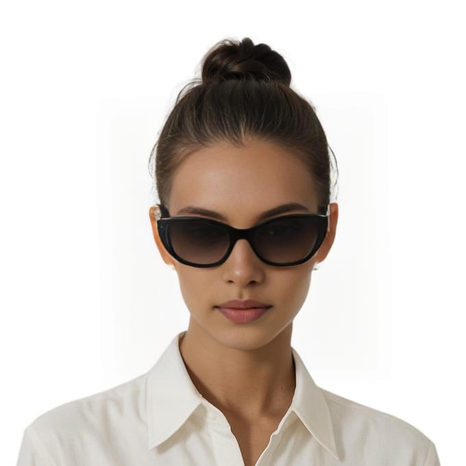 Saint Laurent Kattenoog Frame Zonnebril Zwart Dames Brillen SLM115002 Basic Packaging-Eyeglass Case,54