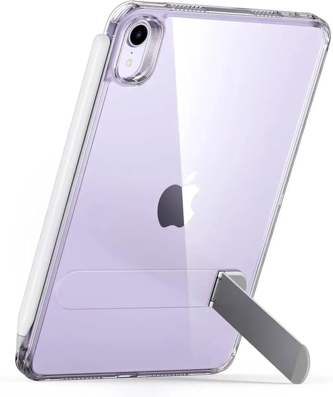 ESR Boost Kickstand Case - Hoes Geschikt voor iPad Mini 7 / 6 - Kickstand Back Cover - Transparant
