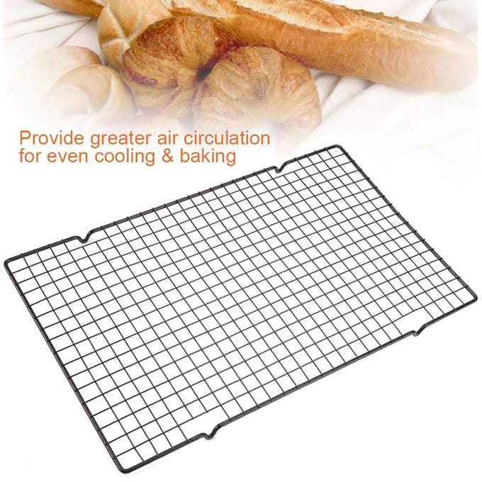 RVS Koel- en Bakrooster Anti-aanbak Kookgrillplaat Voor Koekjes / Cake / Brood black