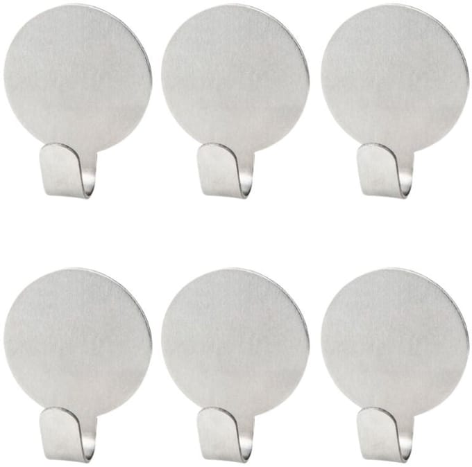 Set van 6 ronde zelfklevende haken Fackelmann Tecno