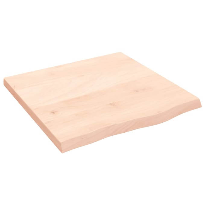 vidaXL - Wastafelblad - 60x60x(2-4) - cm - onbehandeld - massief - hout