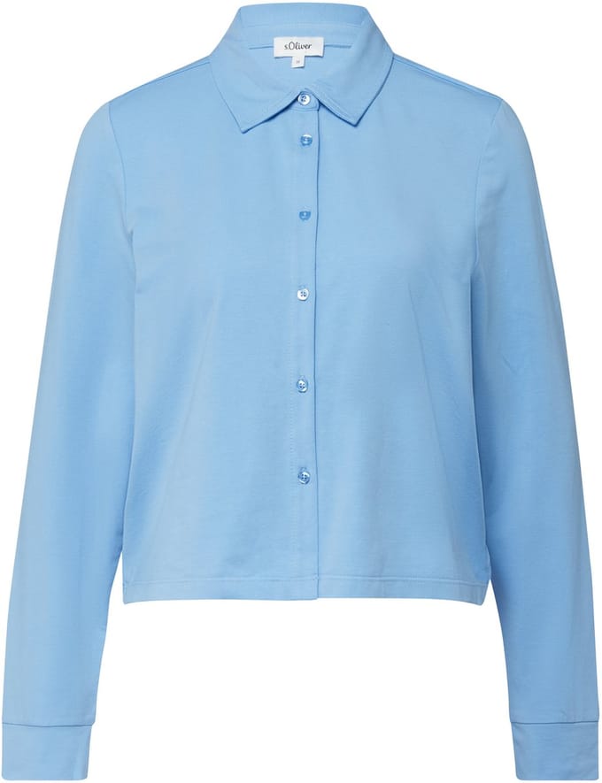 s.Oliver - female - Afgesneden jersey blouse met elastische tailleband aan de achterkant