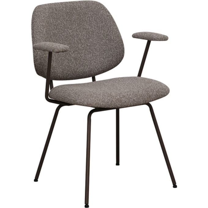 LABEL51 - Eetkamerstoel Loreto - Grijs - 59x59x82cm - Set van 2