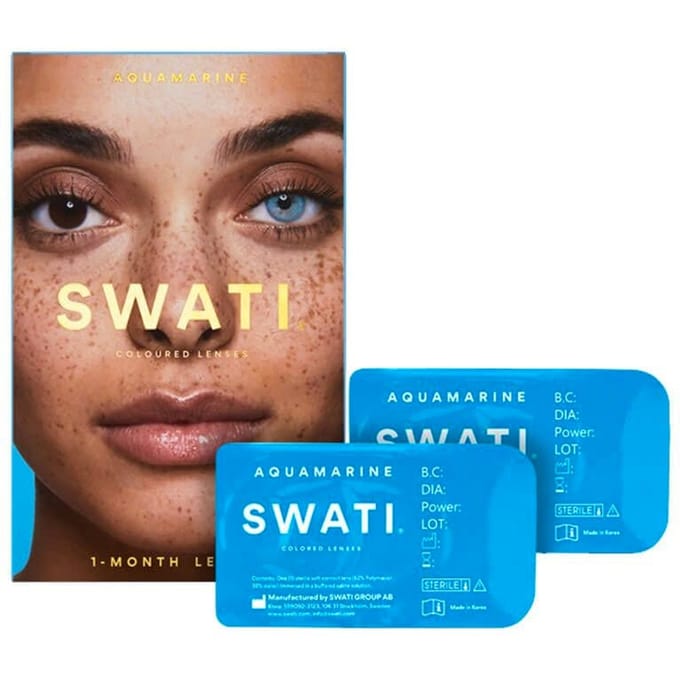 Swati Kleurenlenzen Aquamarine 1 Maand 1 paar
