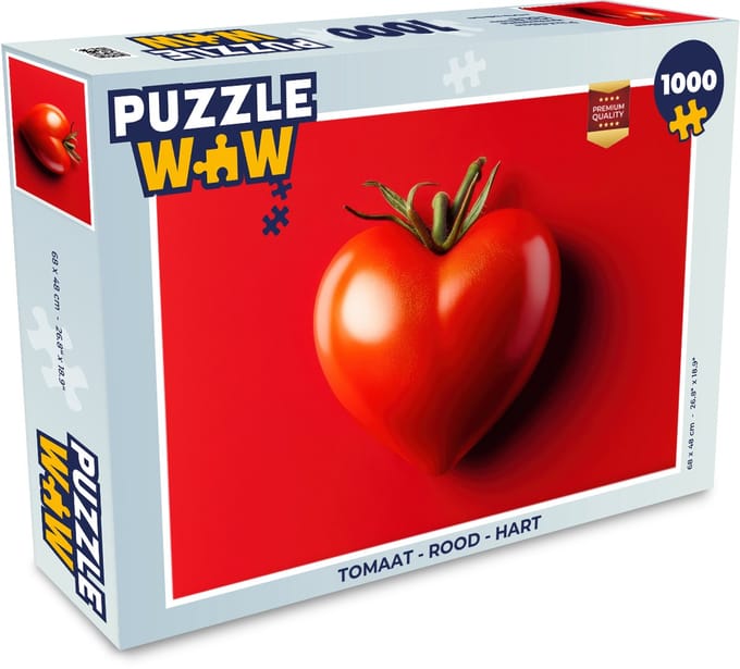 Puzzel Tomaat - Rood - Hart - Legpuzzel - Puzzel 1000 stukjes volwassenen