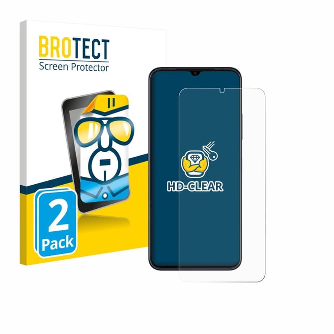 BROTECT - Screenprotector voor Huawei Nova Y61 - Folie Beschermfolie transparant 2 Stuks