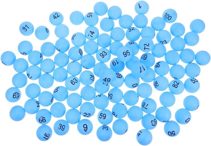 Set van 100 Genummerde Ballen (1-100) voor Loterij, Bingo en Spelactiviteiten