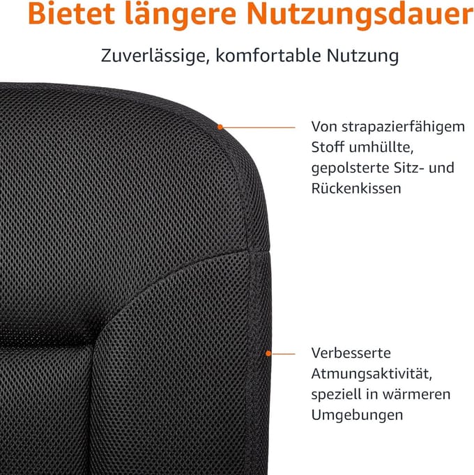 Bureaustoel met Verstelbare Hoogte en - Padded Zit- & Rugleuning – - Medahomestore