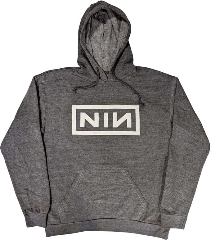 Nine Inch Nails - Classic Logo Hoodie/trui - M - Grijs
